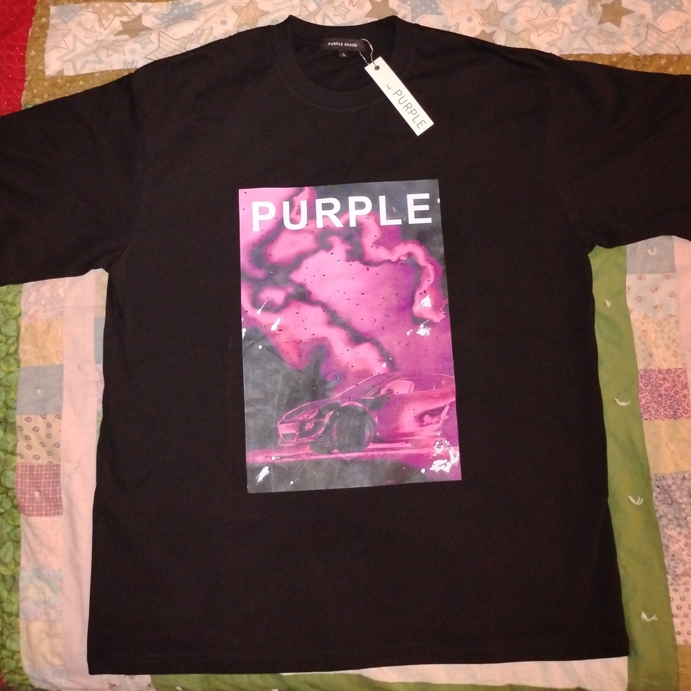 Purple Black Graphic Tee